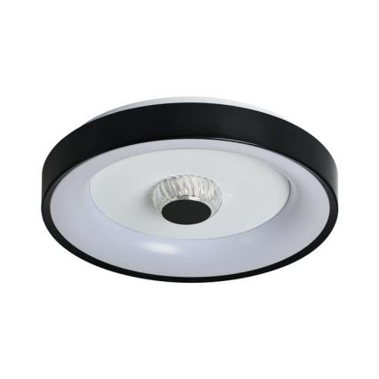 Searchlight - Lámpara de techo LED regulable POLKA LED/24W/230V + LED/6W Ø 38,5 cm negra
