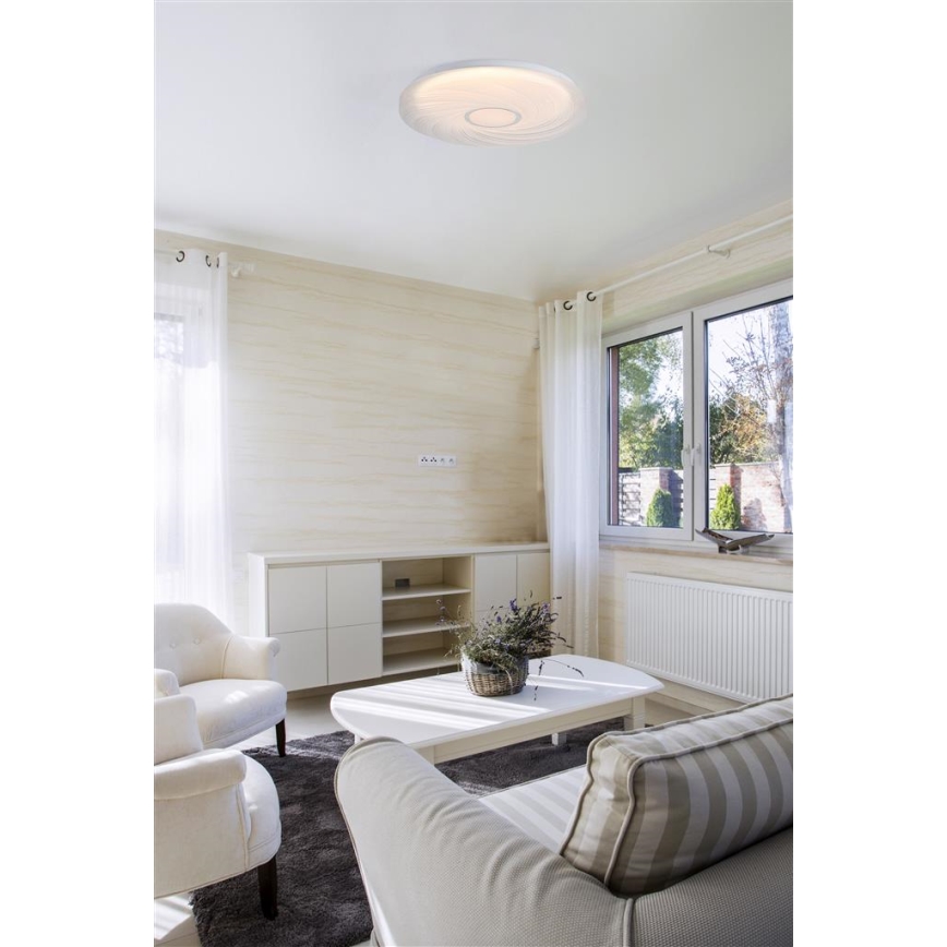 Searchlight - Plafón LED AURA 24W/230V Ø 38,5 cm blanco