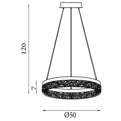 Searchlight - Lámpara colgante LED regulable con cable MADELEJNE LED/25W/230V