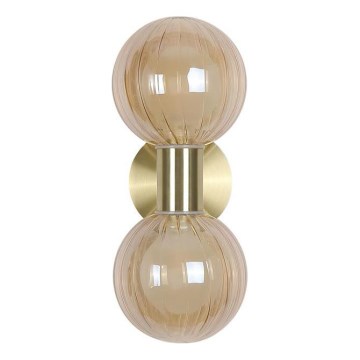 Searchlight - Aplique de pared LUMINSPHERE 2xG9/7W/230V latón