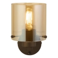 Searchlight - Aplique de pared SWEDEN 1xE27/60W/230V marrón/ahumado
