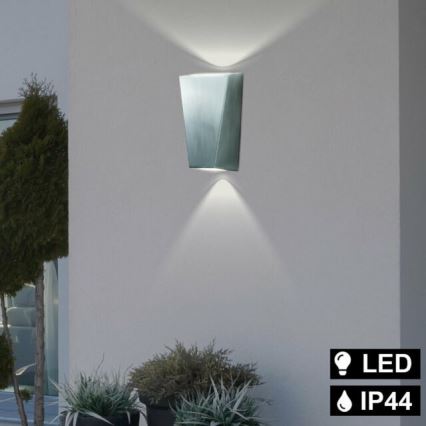 Searchlight - Aplique LED para exterior OUT 2xGU10/3W/230V IP44 plata