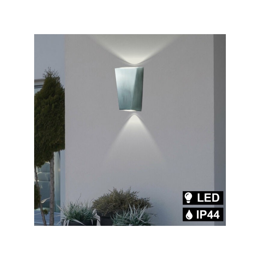 Searchlight - Aplique LED para exterior OUT 2xGU10/3W/230V IP44 plata