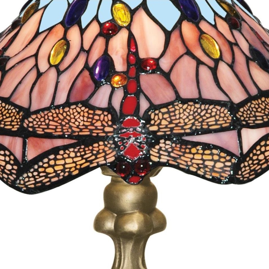 Searchlight - Lámpara de mesa Tiffany DRAGONFLY 1xE27/60W/230V