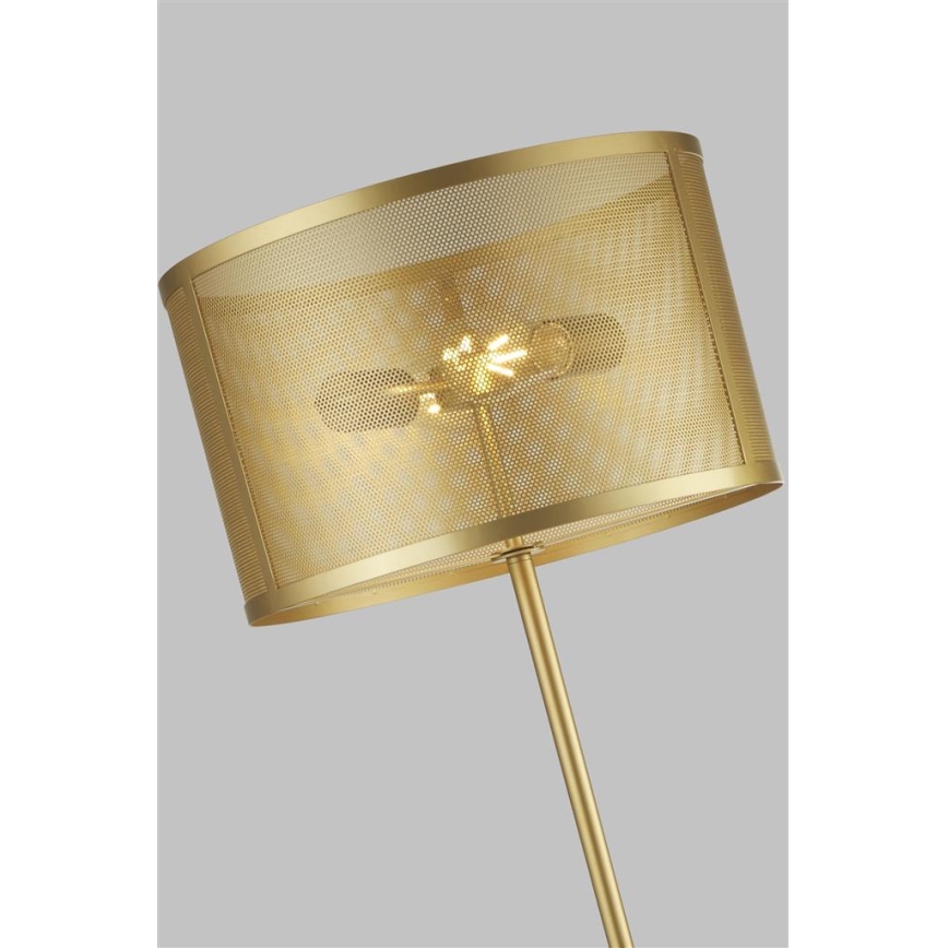 Searchlight - Lámpara de pie FISHNET 2xE27/60W/230V dorado