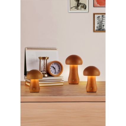 Searchlight - Juego de 3 lámparas de mesa LED MUSHROOM LED/1,1W/5V 800 mAh