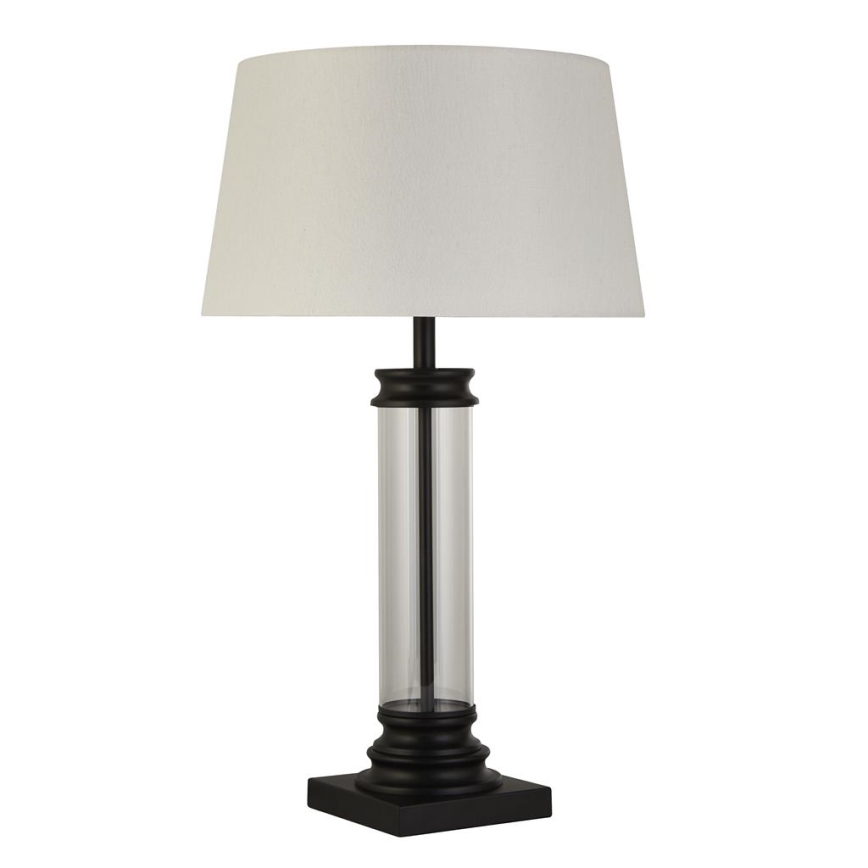 Searchlight - Lámpara de mesa PEDESTAL 1xE27/60W/230V negro