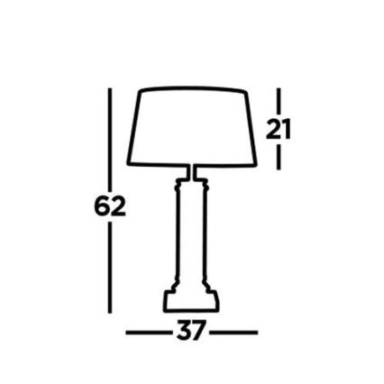 Searchlight - Lámpara de mesa PEDESTAL 1xE27/60W/230V negro