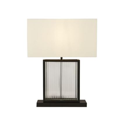 Searchlight - Lámpara de mesa CLARENDON 1xE27/60W/230V negro