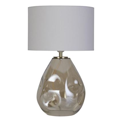 Searchlight - Lámpara de mesa DEVON 1xE27/60W/230V gris/ahumado