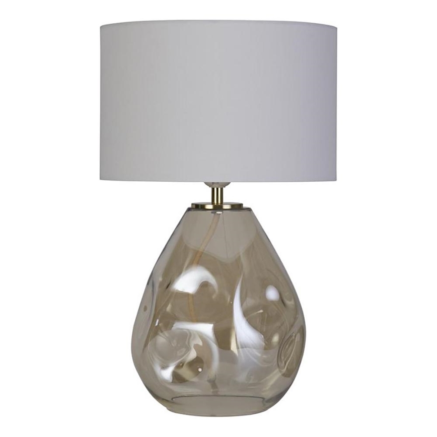 Searchlight - Lámpara de mesa DEVON 1xE27/60W/230V gris/ahumado