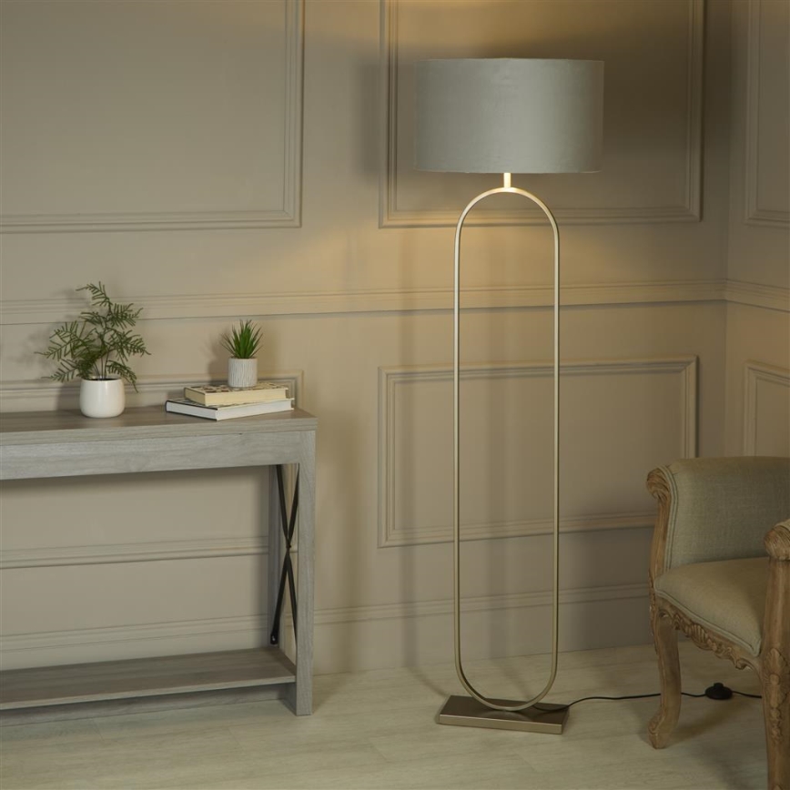 Searchlight - Lámpara de pie MODISH 1xE27/60W/230V gris