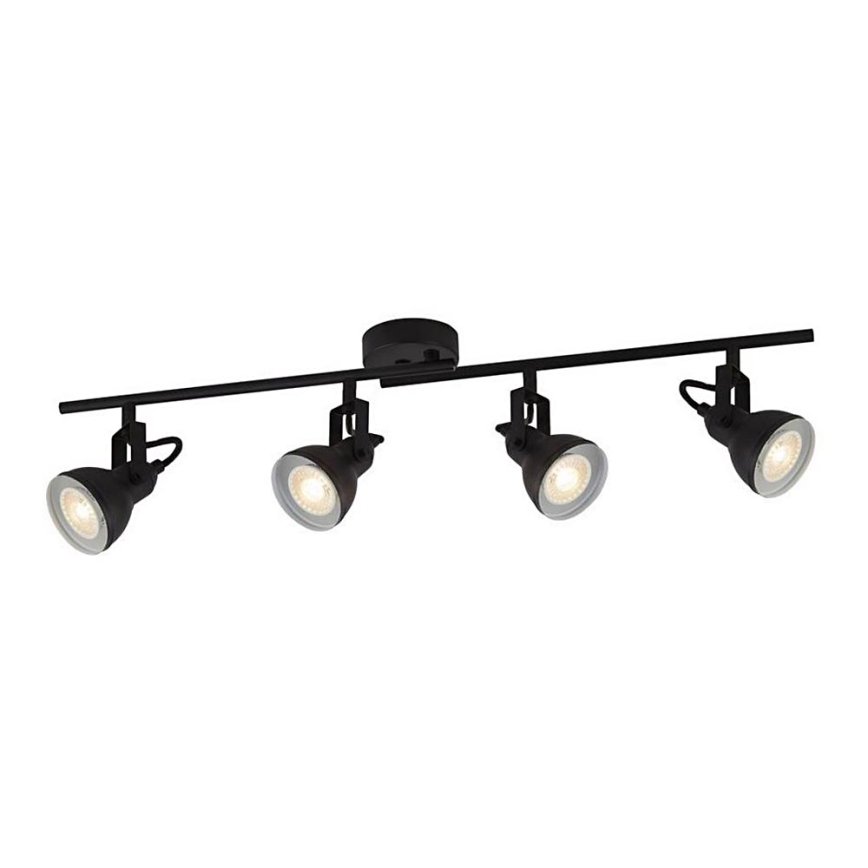 Searchlight - Foco de techo FOCUS 4xGU10/50W/230V negro