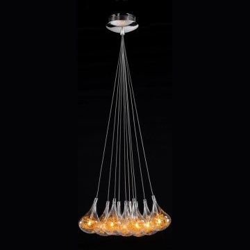 Searchlight - Lámpara colgante 10xG4/20W/230V dorado