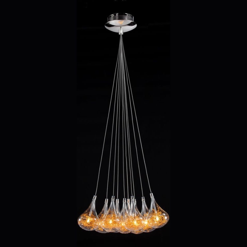 Searchlight - Lámpara colgante 10xG4/20W/230V dorado