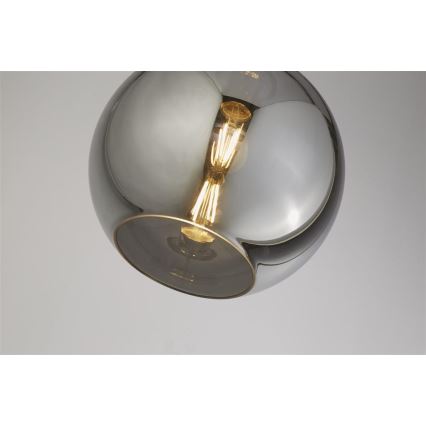 Searchlight - Lámpara colgante BALL 1xE27/60W/230V negro
