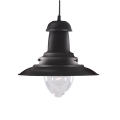 Searchlight - Lámpara colgante con cable FISHERMAN 1xE27/60W/230V negro