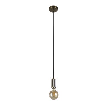 Searchlight - Lámpara colgante con cable SUSPENSION 1xE27/60W/230V latón