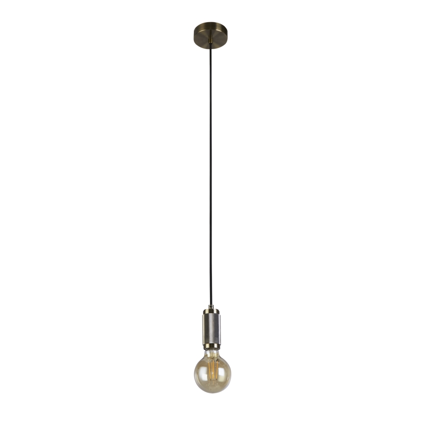 Searchlight - Lámpara colgante con cable SUSPENSION 1xE27/60W/230V latón