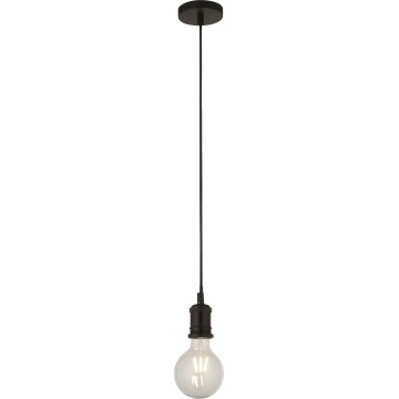 Searchlight - Lámpara colgante con cable SUSPENSION 1xE27/60W/230V negra