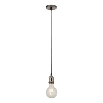 Searchlight - Lámpara colgante con cable SUSPENSION 1xE27/60W/230V plateada