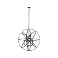 Searchlight - Lámpara colgante con cadena ORBIT 8xE14/60W/230V negra