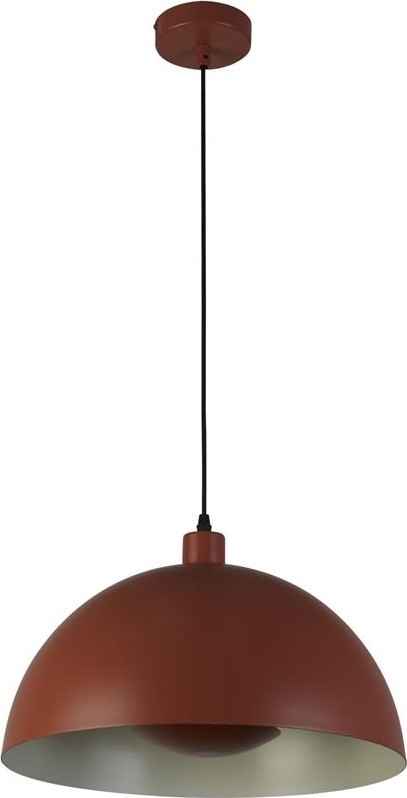 Searchlight - Lámpara colgante MARS con cable 1xE27/60W/230V, Ø 25 cm, color ladrillo