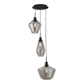Searchlight - Lámpara colgante MIA 3xE27/60W/230V negro