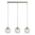 Searchlight - Lámpara colgante PENDANT 3xE27/40W/230V cromo mate