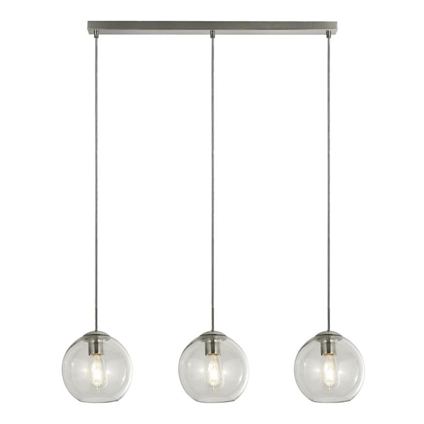 Searchlight - Lámpara colgante PENDANT 3xE27/40W/230V cromo mate