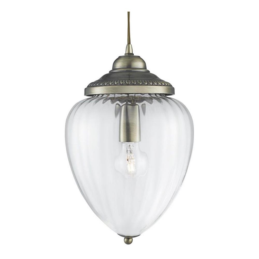 Searchlight - Lámpara de araña con cable PINEAPPLE 1xE27/60W/230V bronce
