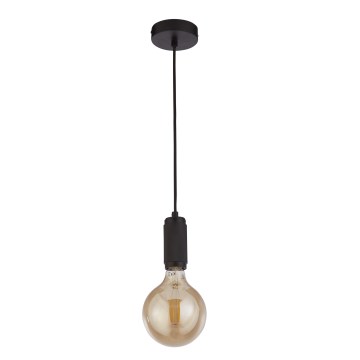 Searchlight - Lámpara de suspensión con cable SUSPENSION 1xE27/60W/230V negro
