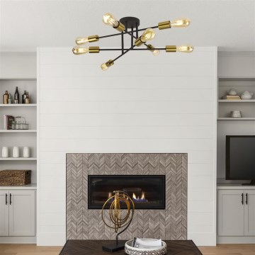 Searchlight - Lámpara de techo ARMSTRONG 8xE27/60W/230V latón