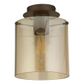 Searchlight - Lámpara de techo SWEDEN 1xE27/60W/230V pr. 22 cm marrón/ahumado