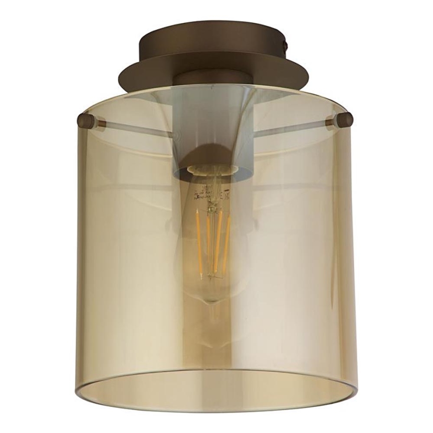 Searchlight - Lámpara de techo SWEDEN 1xE27/60W/230V pr. 22 cm marrón/ahumado