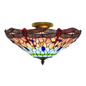 Searchlight - Lámpara de techo Tiffany DRAGONFLY 3xE14/40W/230V