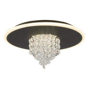 Searchlight - Luminaria de techo LED regulable DELUGE LED/20W/230V Ø 31,5 cm negra