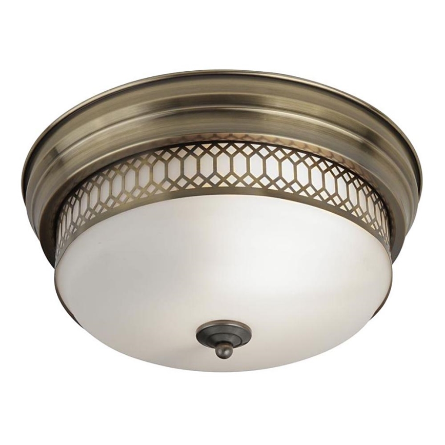 Searchlight - Plafón EDINBURGH 2xE27/40W/230V bronce