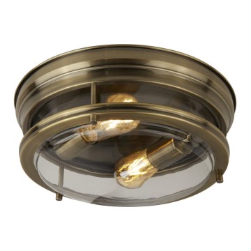 Searchlight - Plafón EDINBURGH I 2xE27/40W/230V bronce
