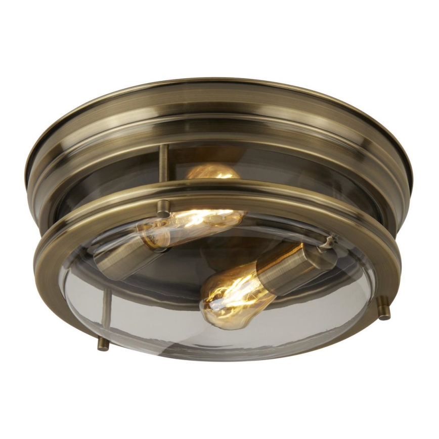 Searchlight - Plafón EDINBURGH I 2xE27/40W/230V bronce