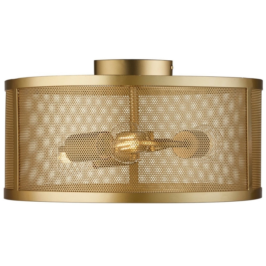 Searchlight - Plafón FISHNET 3xE27/60W/230V dorado