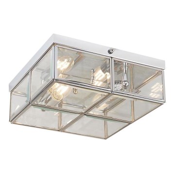 Searchlight - Plafón FLUSH 2xE14/40W/230V cromo brillante