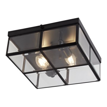 Searchlight - Plafón FLUSH 2xE14/40W/230V negro
