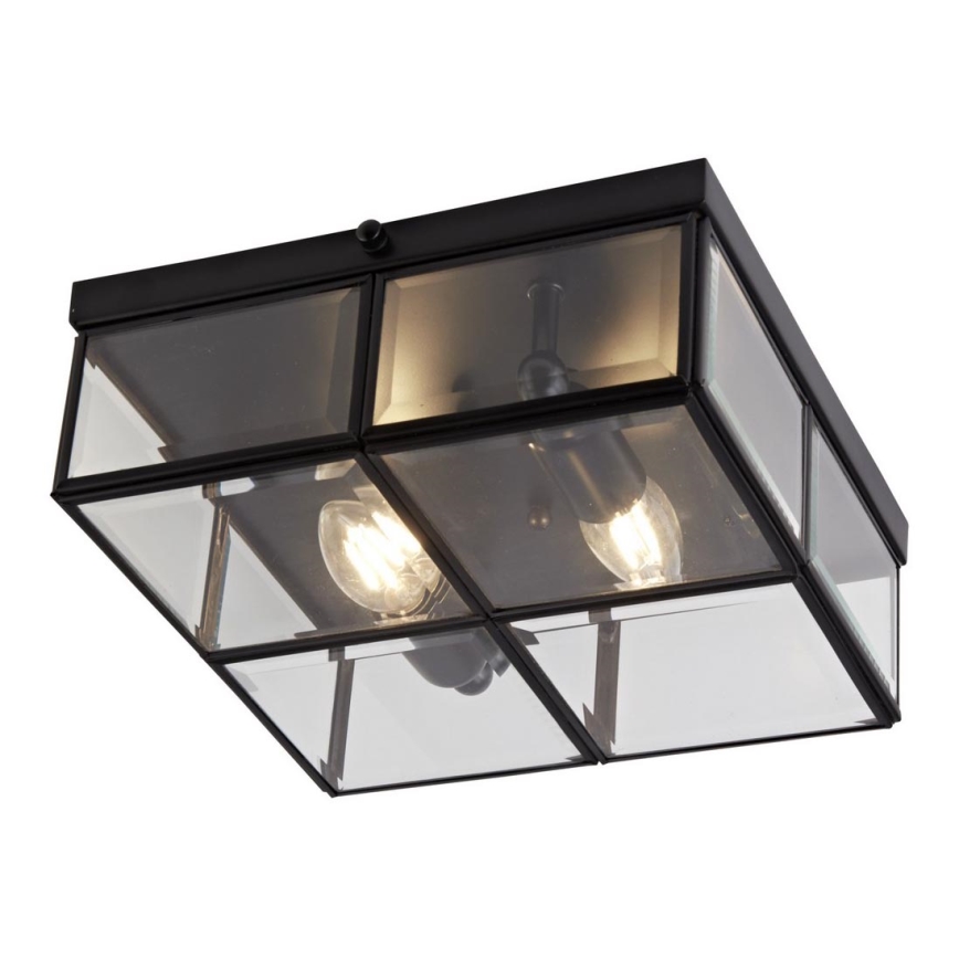 Searchlight - Plafón FLUSH 2xE14/40W/230V negro