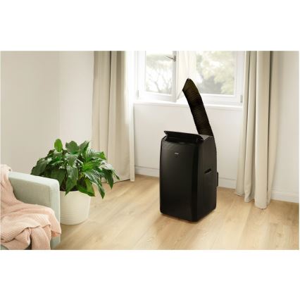 Sencor - Aire acondicionado móvil inteligente Incluye accesorios completos 900W/230V 9000 BTU Wi-Fi negro + control remoto