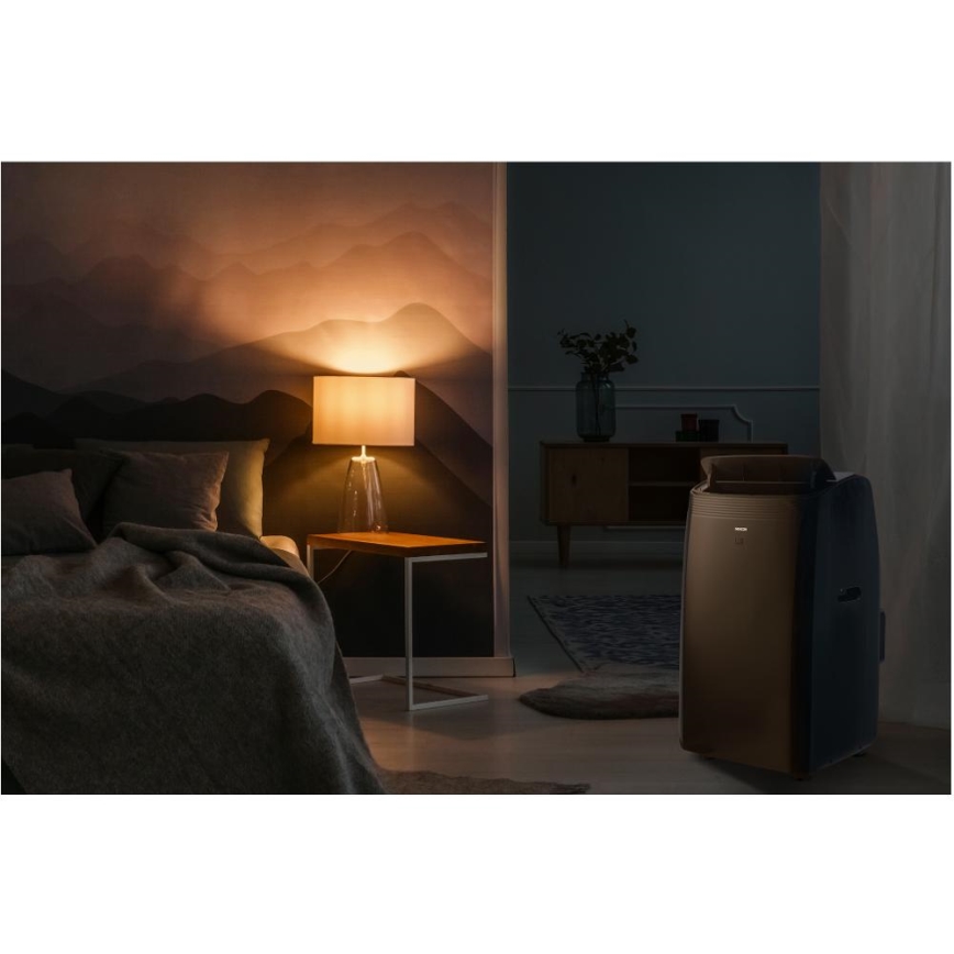 Sencor - Aire acondicionado móvil inteligente Incluye accesorios completos 900W/230V 9000 BTU Wi-Fi negro + control remoto