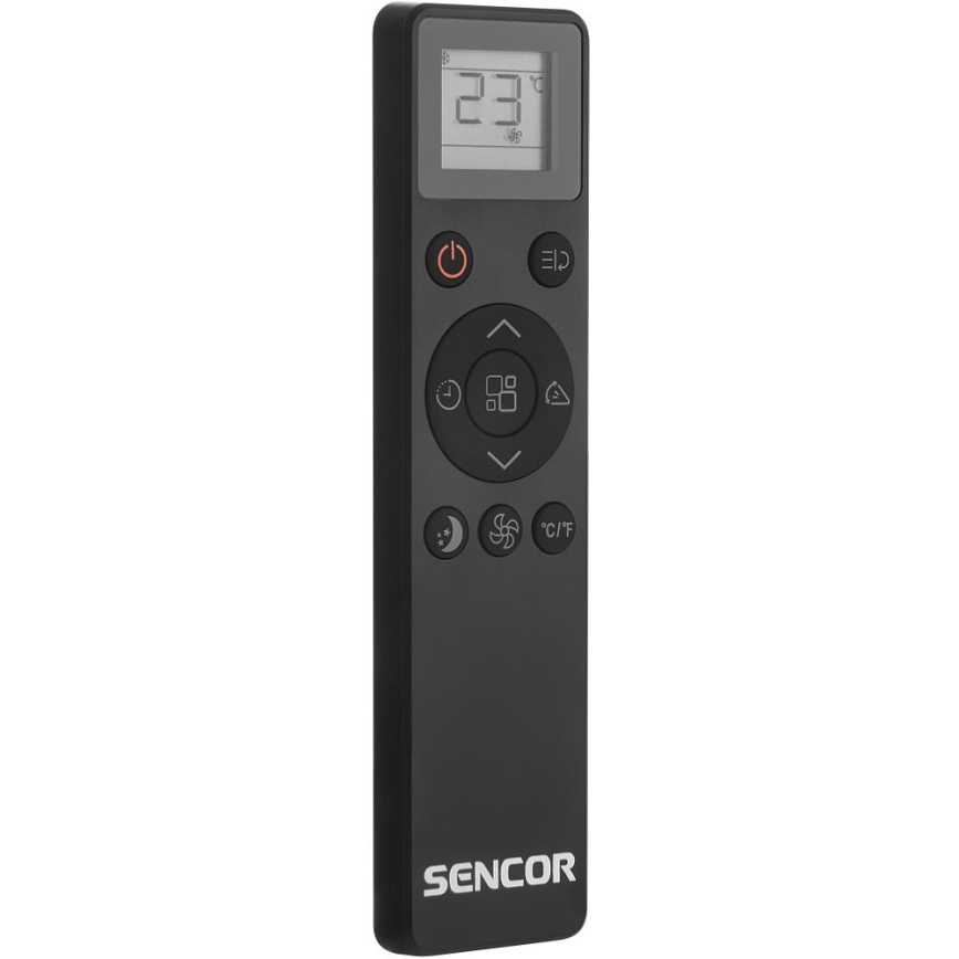 Sencor - Aire acondicionado móvil inteligente Incluye accesorios completos 900W/230V 9000 BTU Wi-Fi negro + control remoto