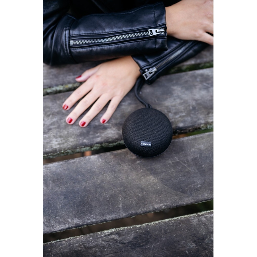 Sencor - Altavoz inalámbrico 3W 800 mAh IPX4 negro