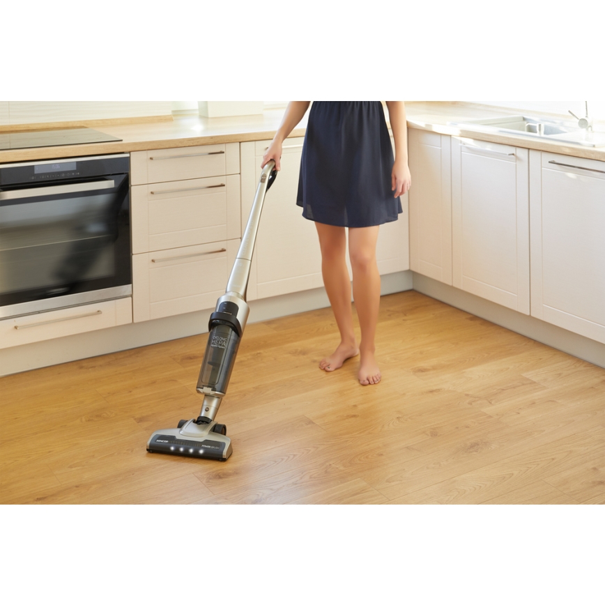 Sencor- Aspirador de varilla con cepillo giratorio eléctrico y mopa 150W/36V 2150 mAh