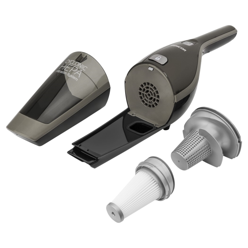 Sencor - Aspirador en barra con cepillo eléctrico giratorio 2en1 110W/21,6V 2000 mAh gris